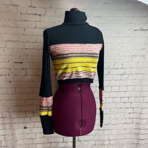 Striped Black and Yellow Women's Top
